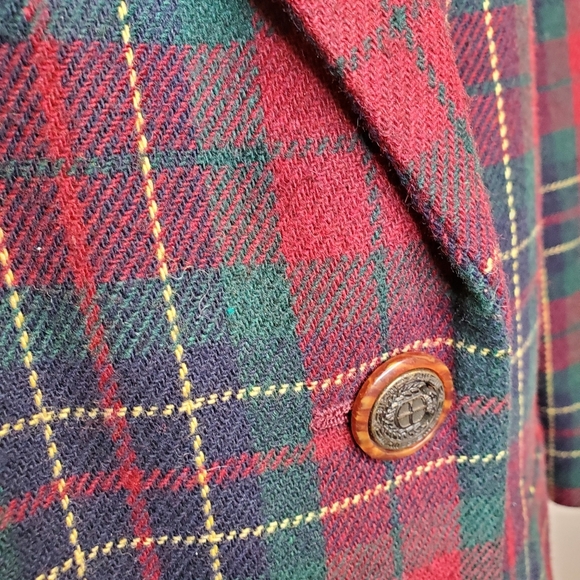 Sag Harbor Plaid Christmas Blazer Wool Blend - Picture 4 of 6